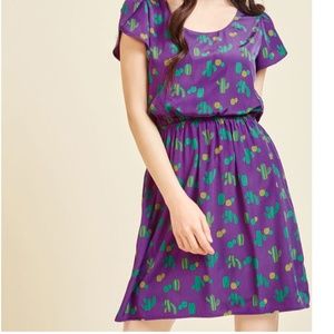 ModCloth A line Dress Purple Cactus S